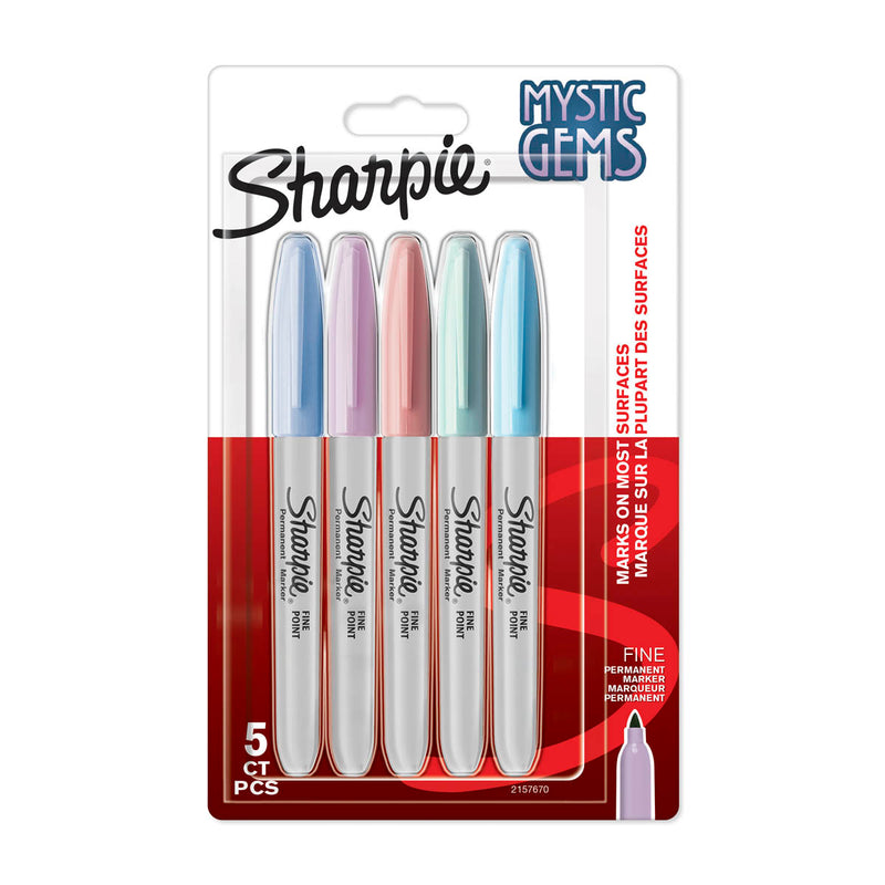 Sharpie Mystic Gems Fine Permanent Marker Set (5 Pens)