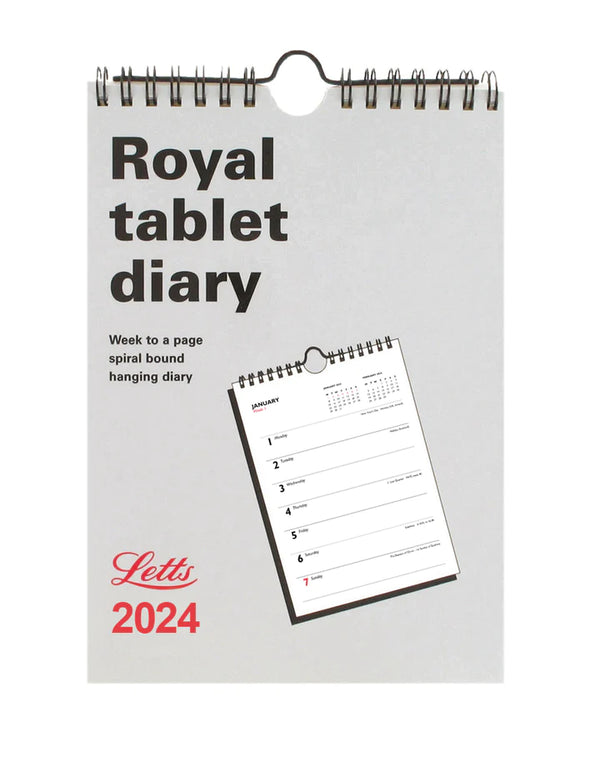 Letts Business Weekly Royal Tablet Wall Calendar 2024
