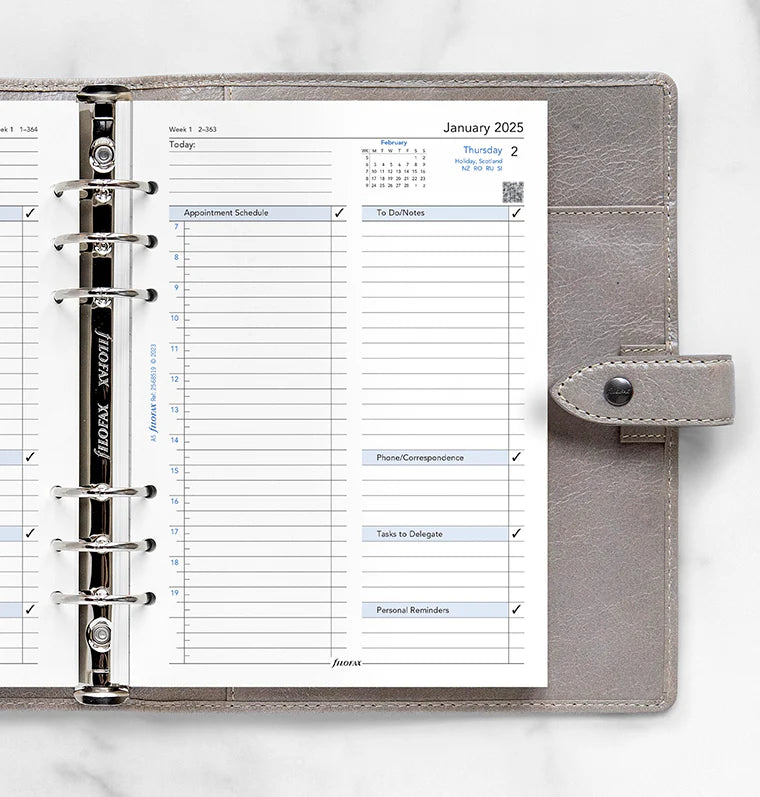 Filofax One Day On A Page Business Diary - A5 2025 English