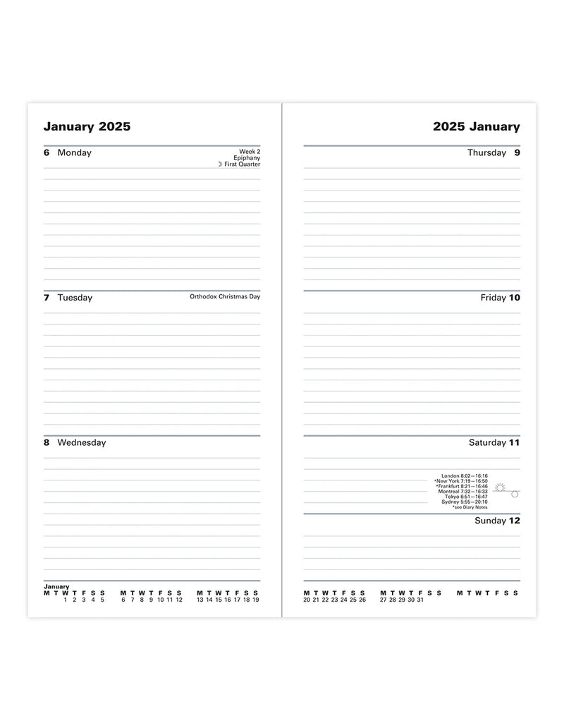 Letts Principal Brights Slim Week to View Diary 2025 - English