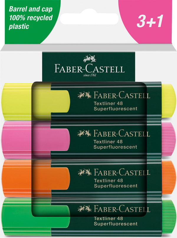 Faber-Castell Textliner 48 Highlighters (Box of 4)