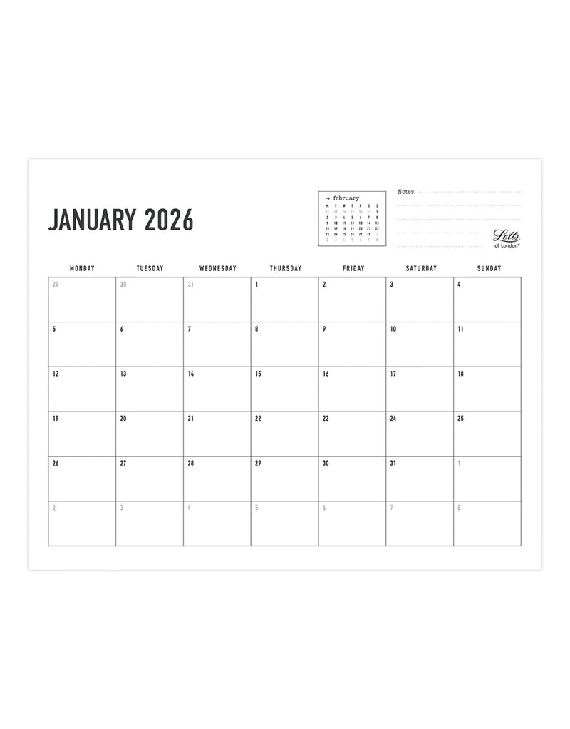 Letts Conscious 2026 Wall Calendar