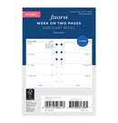Filofax Week On Two Pages Diary Refill - Pocket 2026 English