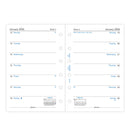 Filofax Week On One Page Diary Refill - Pocket 2026 English