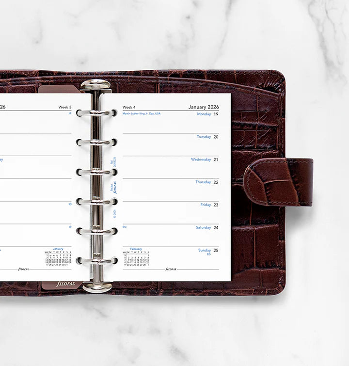 Filofax Week On One Page Diary Refill - Pocket 2026 English