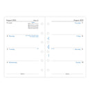 Filofax Week On Two Pages Academic Diary Refill - Pocket 2025-26 English