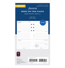 Filofax Week On Two Pages Lined Diary Refill - Personal 2026 English