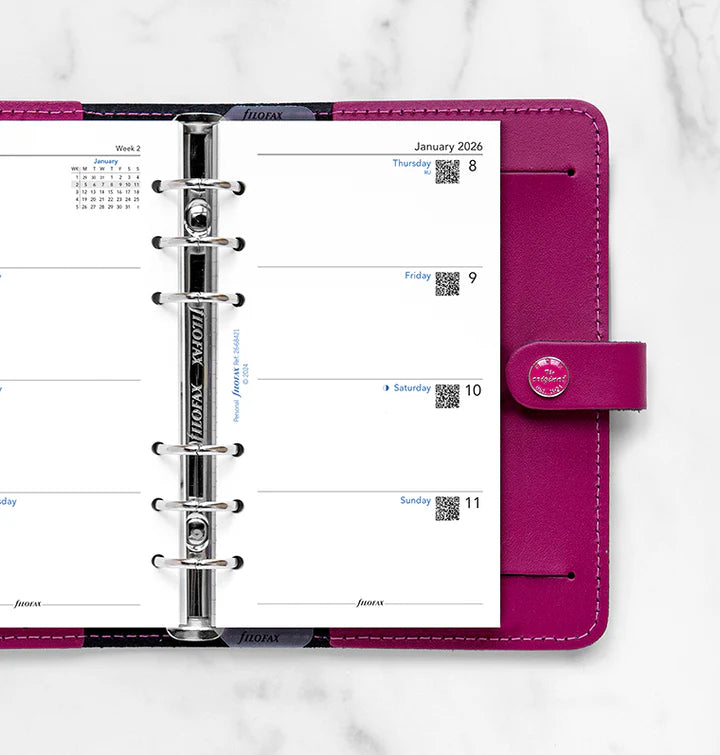 Filofax Week On Two Pages Diary Refill - Personal 2026 English
