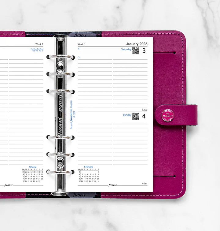 Filofax One Day On A Page Diary With Appts - Personal 2026 English