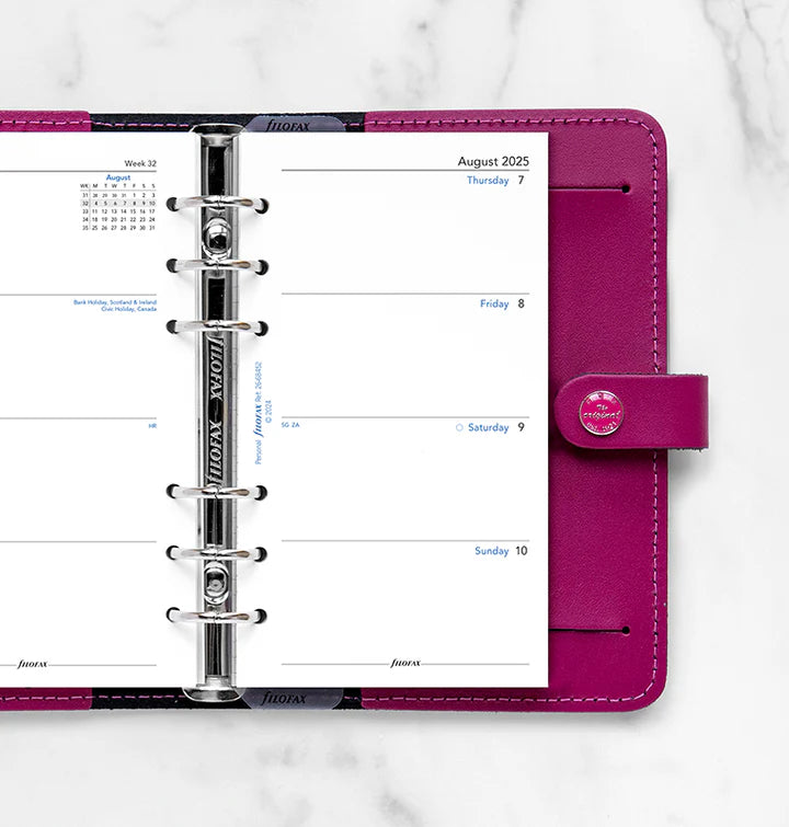 Filofax Week On Two Pages Academic Diary Refill - Personal 2025-26 English