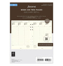 Filofax Week On Two Pages Cotton Cream Diary With Appts - A5 2026 Multilanguage