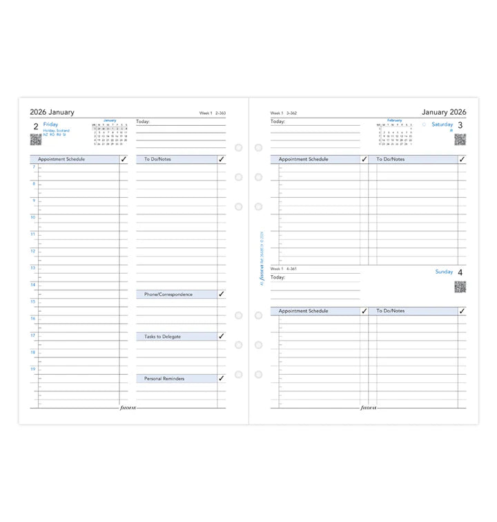 Filofax One Day On A Page Business Diary - A5 2026 English