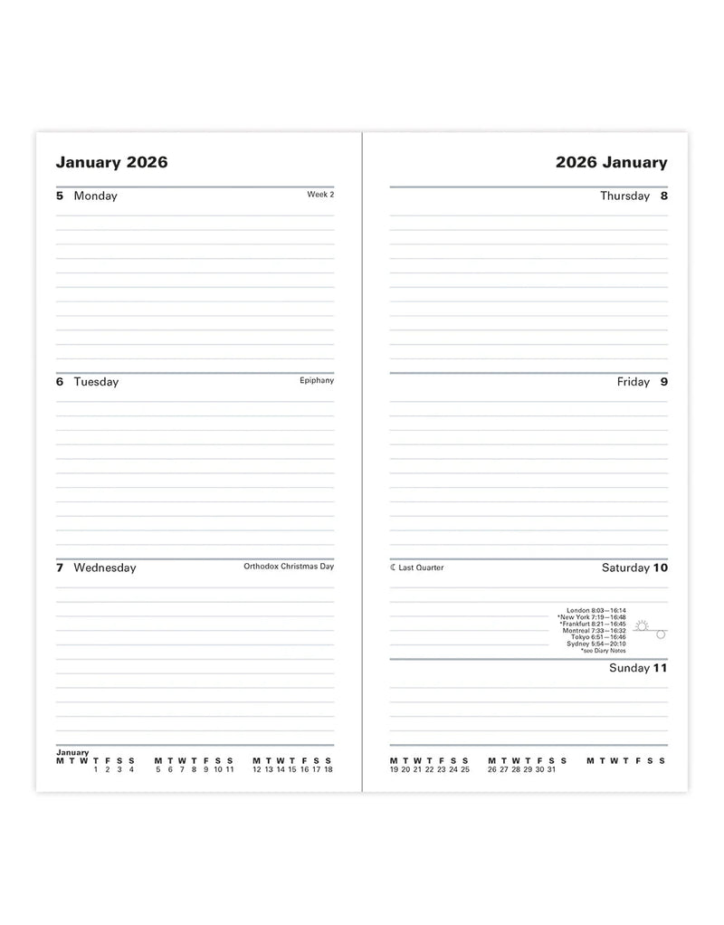 Letts Principal Brights Slim Week to View Diary 2026 - English
