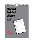 Letts Business Weekly Royal Tablet Wall Calendar 2026