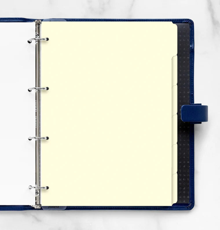 Filofax Blank index cream 6 tabs