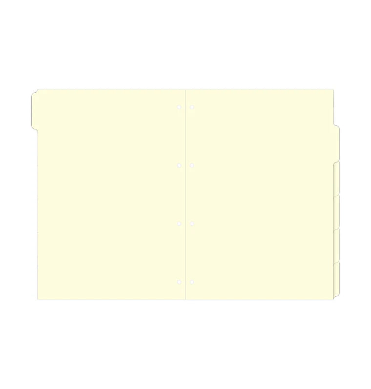 Filofax Blank index cream 6 tabs