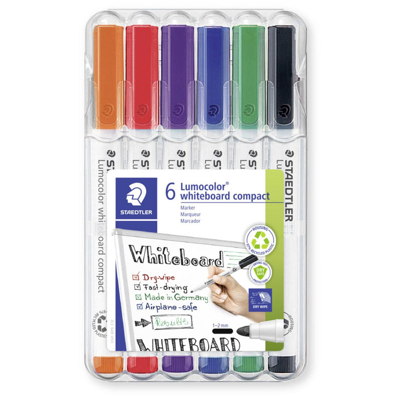 Staedtler Lumocolor 341 Whiteboard Compact Pen (Wallet of 6)