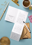 If Please Write ETC Fold Out Notecard & Envelope