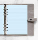 Filofax Blue Ruled Notepaper Pocket Refill