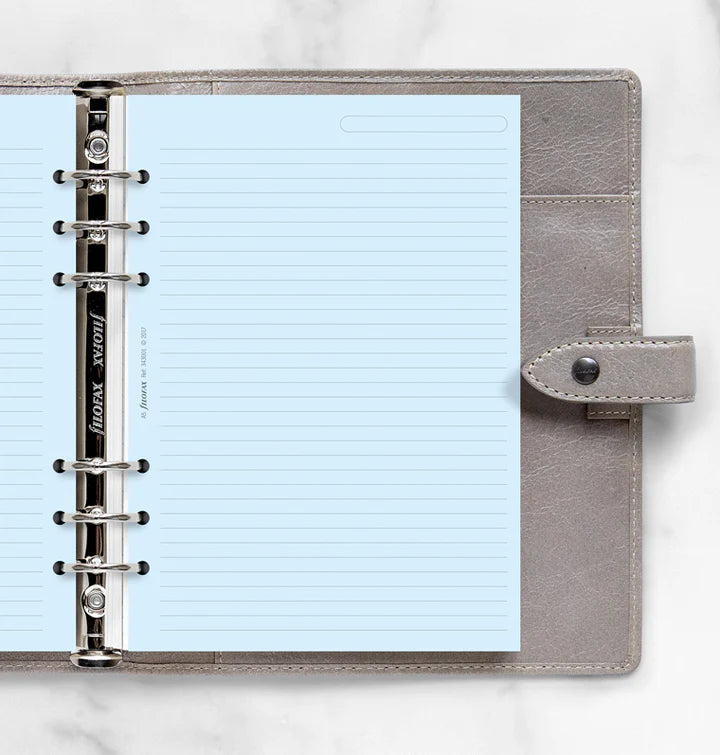 Filofax Blue Ruled Notepaper Pocket Refill