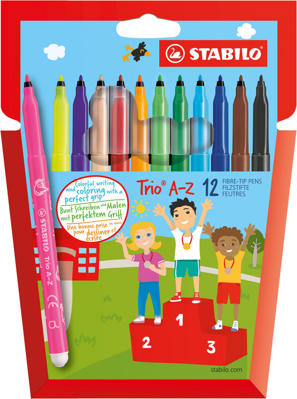 STABILO Trio A-Z Colouring felt-tip pens 12pk