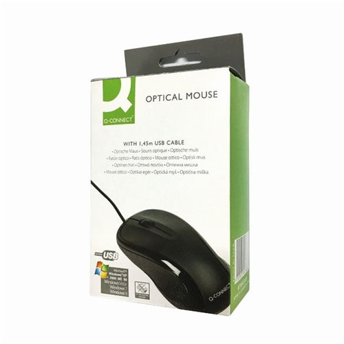 Q-Connect Scroll Wheel Mouse Black KF04368