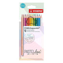 Stabilo Aquacolour PASTELlove Watercolour Pencils (12 Assorted Colours)