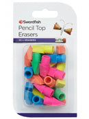Swordfish Pencil Top Erasers (Pack of 25)