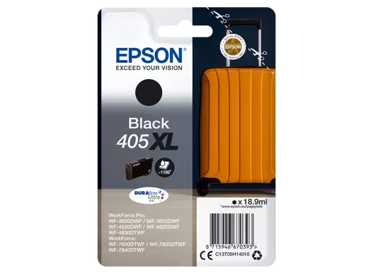 Epson 405XL Ink Cartridge DURABrite Ultra Suitcase Black C13T05H14010