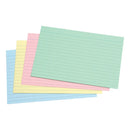 5 Star Record Cards Ruled Both Sides - Assorted Colours (Pack of 100)