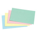 5 Star Record Cards Ruled Both Sides - Assorted Colours (Pack of 100)