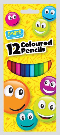 Smiles 12 Coloured Pencils (12 Pieces)