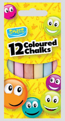 Smiles Coloured Chalks (12 Pieces)