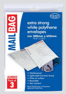 County Stationery Extra Strong White Polythene Mail Bags