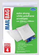 County Stationery Extra Strong White Polythene Mail Bags