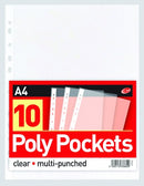 Club A4 Multi-Punched Clear Document Pockets