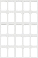 Club Self-Adhesive Assorted White Labels