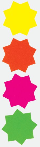 County 30 Fluorescent Star Shapes 102mm
