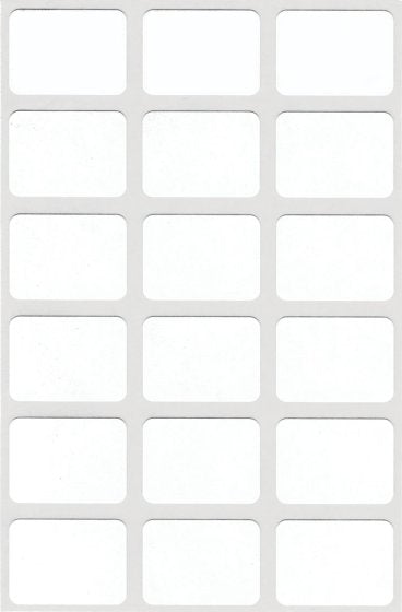 Club Self-Adhesive Assorted White Labels