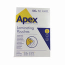 Fellowes Apex A3 Light Laminating Pouches Clear (Pack of 100) 6001901