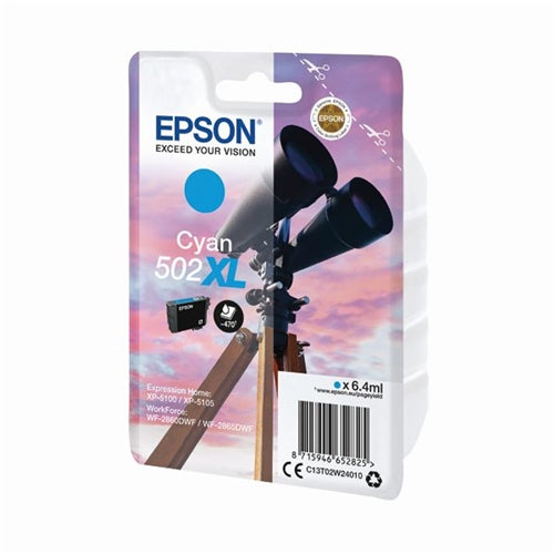 Epson 502XL Cyan Ink Cartridge C13T02W24010