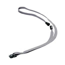 Durable Soft Lanyard with Clip and Safety Release Grey