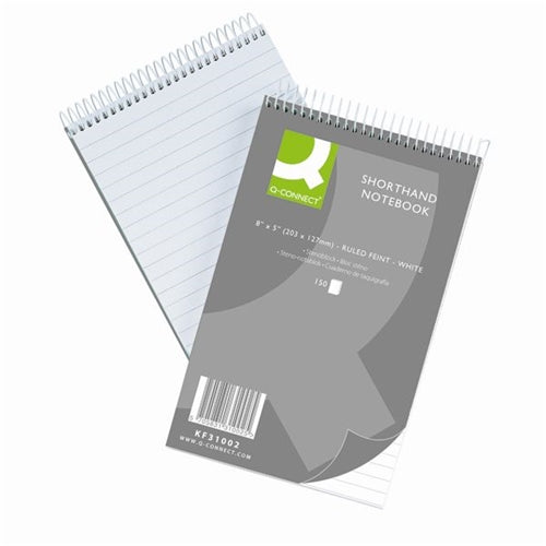 Q-Connect Feint Ruled Shorthand Notebook 300 Pages 203x127mm KF31002