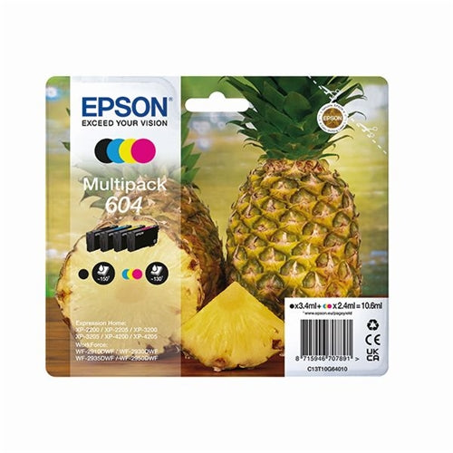 Epson 604 Ink Cartridge Multipack Pineapple CMYK C13T10G64010