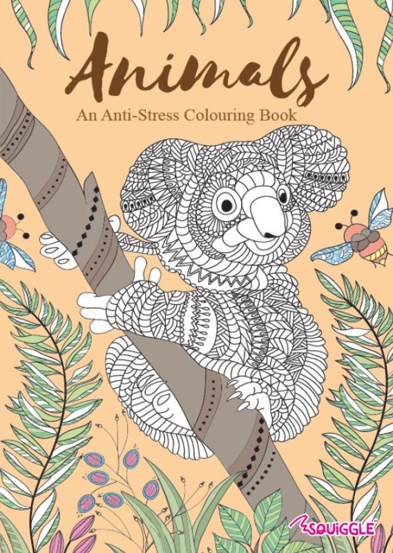 Squiggle A4 Adult Anti-Stress Colouring Book