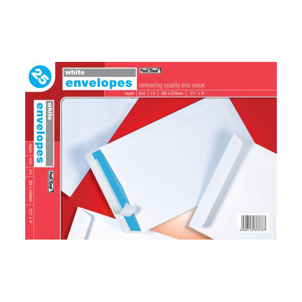 Club C4 90gsm Peel & Seal White Envelopes (Pack of 50)