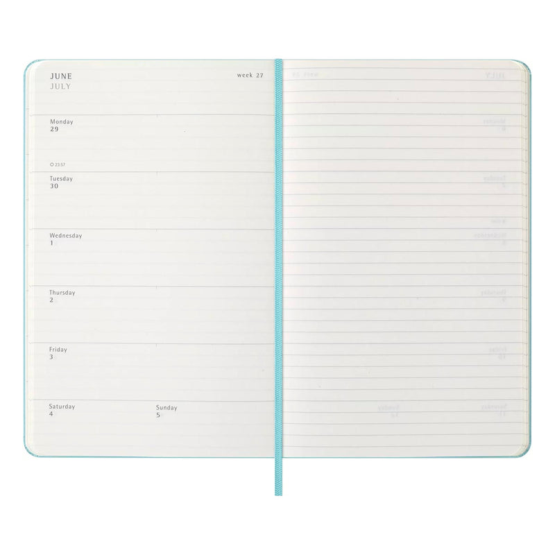 Moleskine Hardcover Weekly Notebook Diary/Planner 18-Month 2025-26 - Large