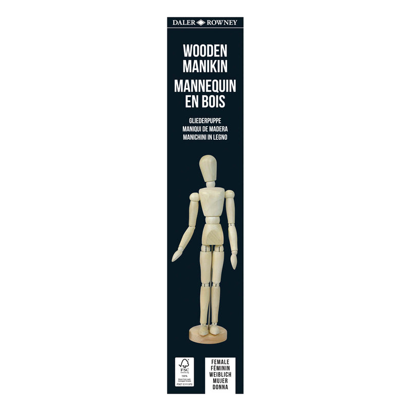 Daler-Rowney Wooden Manikin Figure - Female