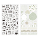 Midori Sticker Collection - Monotone Café 2641 (2 Sheets)