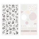 Midori Sticker Collection - Monotone Flower 2642 (2 Sheets)